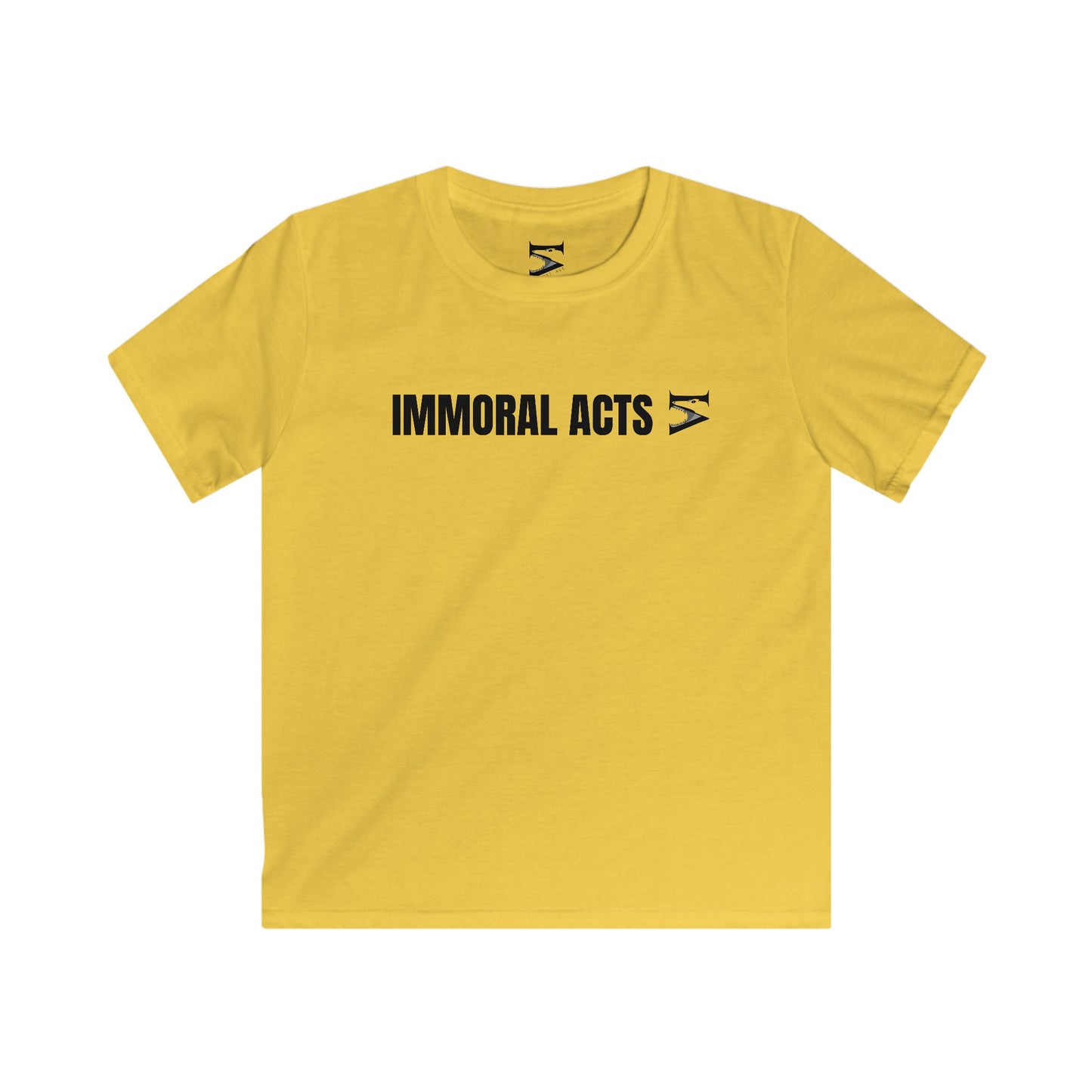 Immoral Acts Kids Softstyle Tee