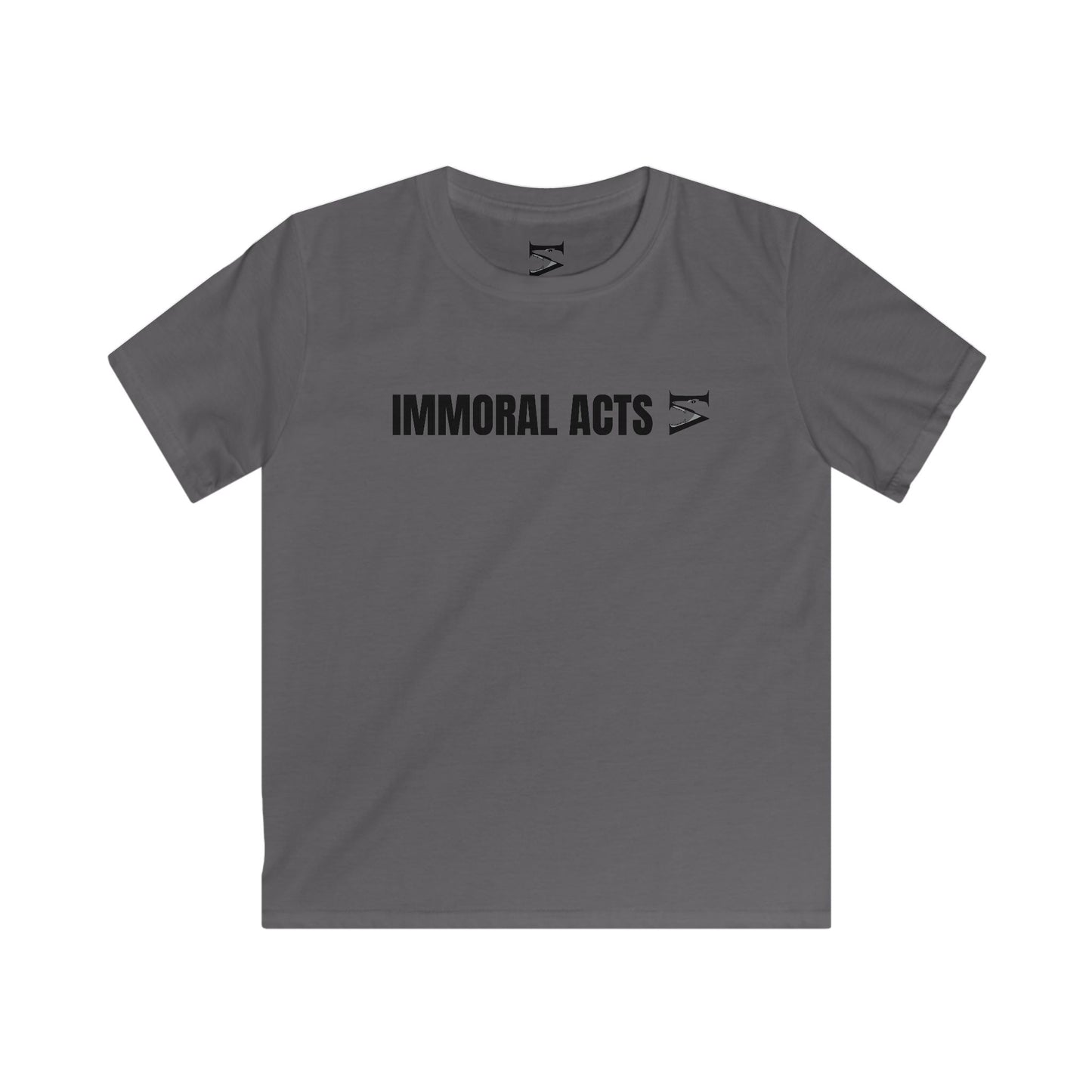 Immoral Acts Kids Softstyle Tee