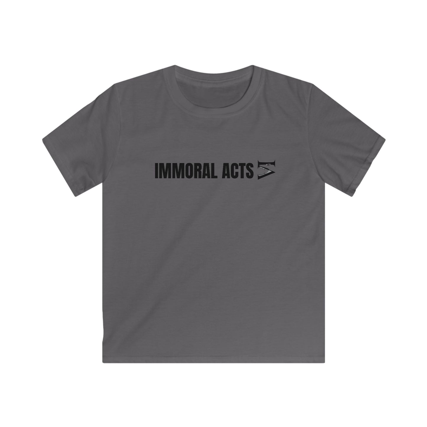 Immoral Acts Kids Softstyle Tee